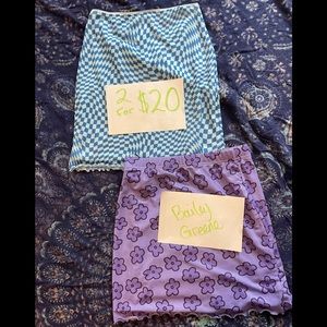 Retro inspired skirts.  $20 for both